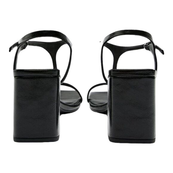 Zara Black Strappy Sandals - Picture 3 of 8